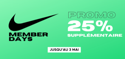 Nike Members' Days : jusqu'à -25 %. Devenez membre Nike
