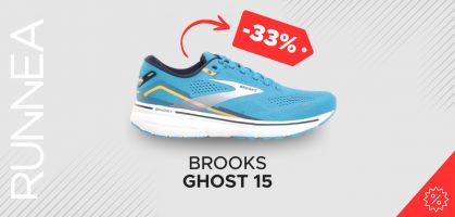 Brooks Ghost 15 pour 99,99 € avant 150 € (-33% de remise)