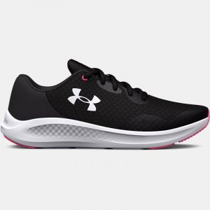 Chaussure de course Grade School Under Armour Charged Pursuit 3 pour fille Noir / Jet Gris / Blanc 36.5