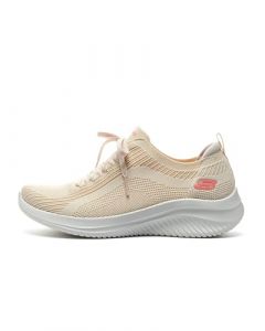 Skechers Baskets Femme sans Lacet Ultra Flex 3.0 - BIG Plan Beige 37