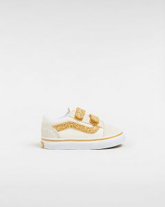 VANS Chaussures À Scratch Old Skool Bébé (1-4 Ans) (multi/true Whit) Toddler Multicolour, Taille 26.5