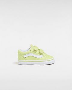 VANS Chaussures À Scratch Old Skool Glitter Bébé (1-4 Ans) (lime Sherb) Toddler Jaune, Taille 26.5