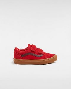 VANS Chaussures À Scratch Old Skool Enfant (4-8 Ans) (rouge) Enfant Rouge, Taille 31