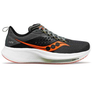 SAUCONY Ride 17 - Gris / Gris / Orange - taille 46 1/2 2024