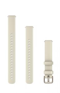 Garmin - Bracelet silicone Lily 2 - Blanc coco avec boucle cream gold