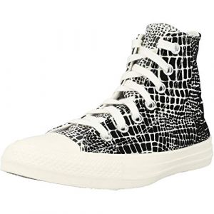 Converse Chuck Taylor All Star Croc Print Hi Digital Daze Crème/Noir (Egret/Black) Toile 37 EU