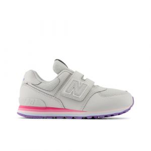 New Balance Enfant 574 HOOK & LOOP en Gris/Rose