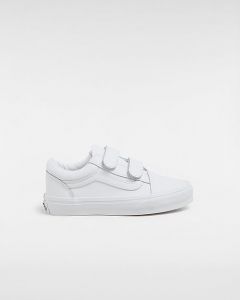 VANS Chaussures À Scratch Old Skool Classic Tumble Enfant (4-8 Ans) (white Mono) Enfant Blanc, Taille 31