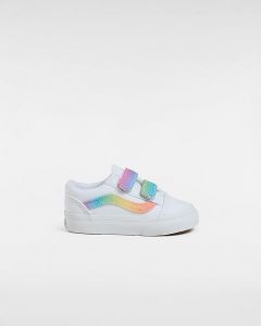 VANS Chaussures À Scratch Old Skool Bébé (1-4 Ans) (true White/mult) Toddler Blanc, Taille 26.5