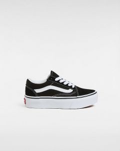 VANS Chaussures Junior Old Skool Platform (4-8 Ans) (black/true Whit) Enfant Noir, Taille 31