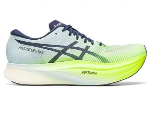 ASICS Metaspeed Sky+ Hazard Green / Sky Unisex Taille 42.5