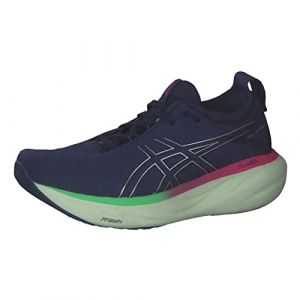 ASICS Nimbus 25 Chaussure de Course sur Route pour Femme Bleu Jaune 40.5 EU