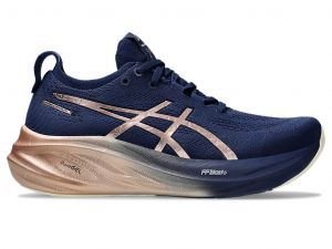 ASICS Gel - Nimbus 26 Platinum Blue Expanse / Rose Gold Femmes Taille 41.5