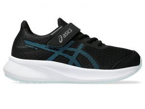 ASICS Patriot 13 Ps Black / Teal Blue Enfants Taille 31.5