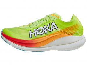 Chaussures Unisexe HOKA Rocket X 2 Lettuce/Solar Flare