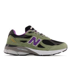 New Balance Homme MADE in USA 990v3 en Vert/Noir, Leather, Taille 45.5 Large