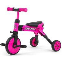 Milly Mally Grande 2-in-1 Draisienne à 3 Roues Junior Rose