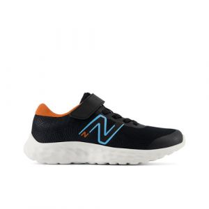 New Balance Enfant 520v8 Bungee Lace en Noir/Bleu/Orange