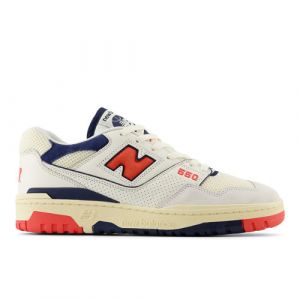 New Balance Unisexe 550 en Blanc/Rouge