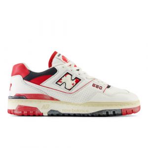 New Balance Homme 550 en Blanc/Rouge/Noir