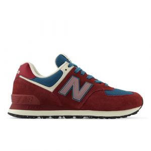 New Balance Unisexe 574 en Rouge/Bleu