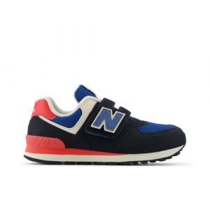 New Balance Enfant 574 HOOK & LOOP en Noir/Rouge