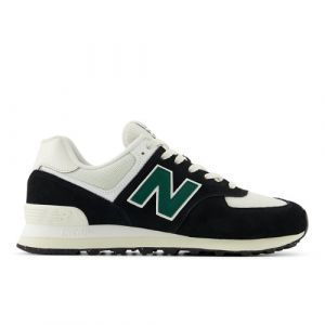 New Balance Unisexe 574 en Noir/Blanc/Vert