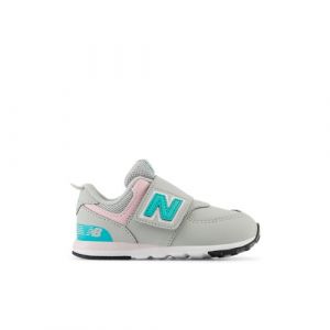 New Balance Enfant 574 NEW-B HOOK & LOOP en Gris/Vert