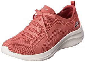 Skechers Baskets Femme sans Lacet Ultra Flex 3.0 - BIG Plan Rose 36.5