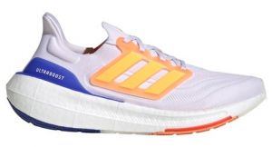 Chaussures de running adidas running ultraboost light blanc orange bleu unisexe