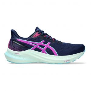 Chaussures ASICS GT-2000 12 bleu marine rose turquoise femme - 43.5