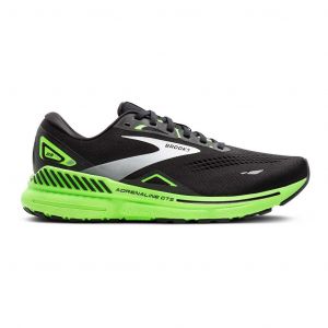 Chaussures Brooks Adrenaline GTS 23 Medium noir vert fluo - 48.5