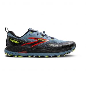 Chaussures Brooks Cascadia 18 Medium bleu noir jaune fluo - 48.5