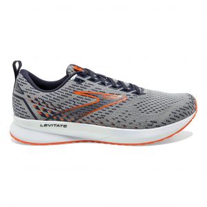 Chaussures Brooks Levitate 5 gris orange blanc - 46