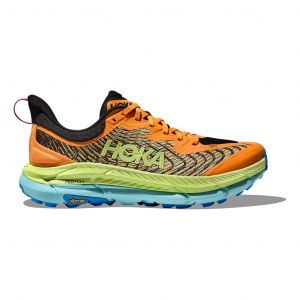 Chaussures HOKA Mafate Speed 4 rouge feu orangé vert - 40(2/3)