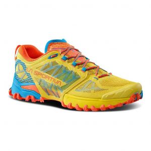 Chaussures La Sportiva Bushido III jaune orange bleu - 47.5