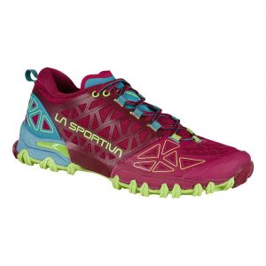 Chaussures La Sportiva Bushido II grenat bleu jaune femme - 36.5