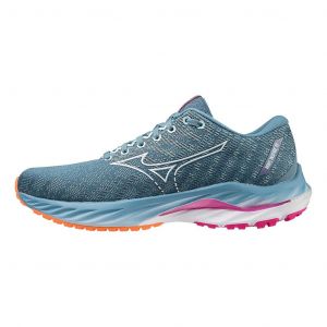 Chaussures Mizuno Wave Inspire 19 bleu lilas blanc femme - 38.5