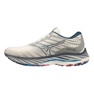 Chaussures Mizuno Wave Rider 26 blanc gris bleu femme - 40.5