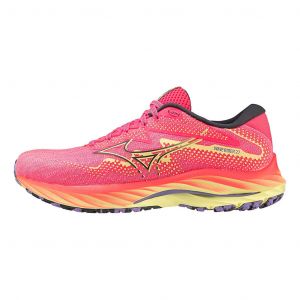 Chaussures Mizuno Wave Rider 27 rose jaune noir femme - 37