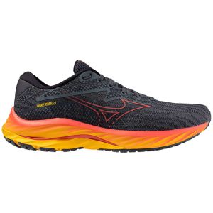 MIZUNO Wave Rider 27 - Gris / Orange / Orange - taille 46 2024