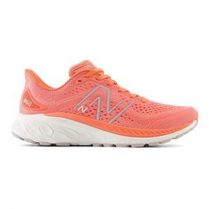 Chaussures New Balance Fresh Foam X 860 v13 rouge saumon blanc femme - 39