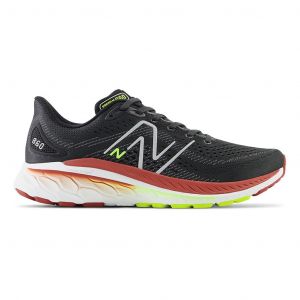 Chaussures New Balance Fresh Foam X 860 v13 noir rouge jaune fluo - 42