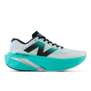 New Balance Femme FuelCell SuperComp Trainer v3 en Blanc/Vert/Gris/Bleu, Synthetic, Taille 38