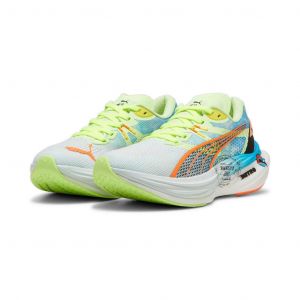 Chaussures Puma Deviate NITRO 3 Marathon Series bleu clair vert femme - 38