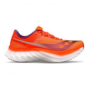 Chaussures Saucony Endorphin PRO 4 rouge orangé blanc femme - 37.5