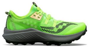 Chaussures de trail running saucony endorphin rift vert gris