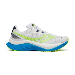 Chaussures Saucony Endorphin Speed 4 blanc vert lime bleu - 46.5