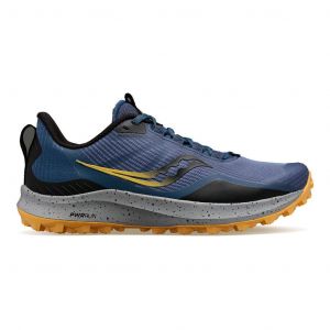 Chaussures Saucony Peregrine 12 bleu foncé gris jaune femme - 44.5