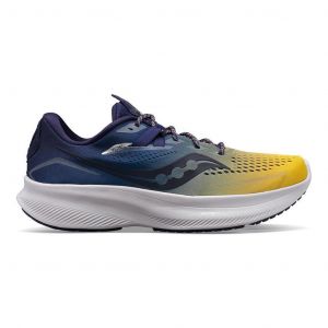 Chaussures Saucony Ride 15 bleu nuit jaune blanc femme - 43